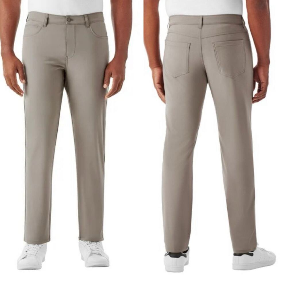 Member's Mark Men's Travel 5 Pocket Pant, 4-way Stretch, Grey Bisque, 34x 30”